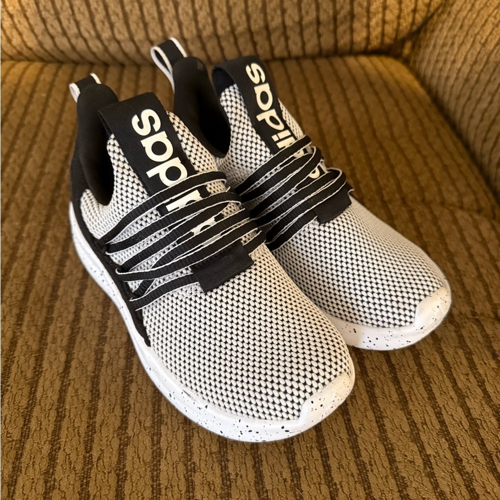 Adidas Kids Black and White Mesh Sneakers